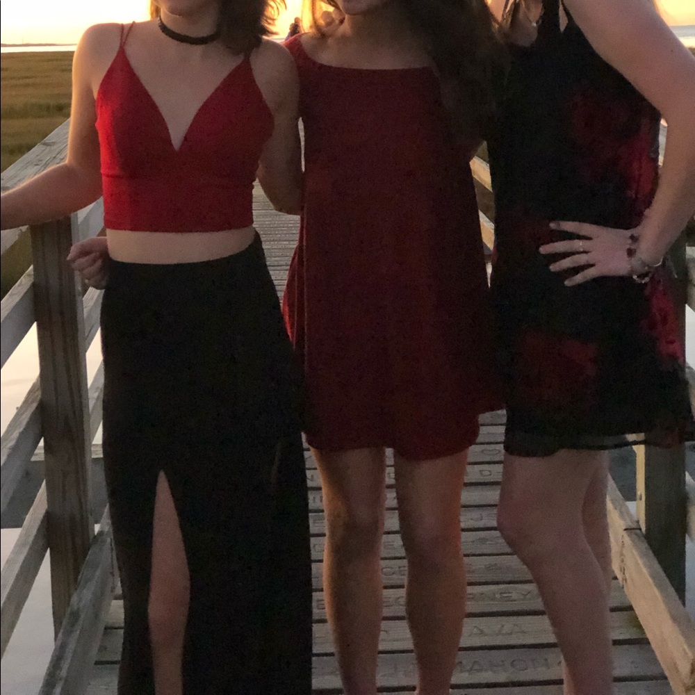 Red Off the Shoulder Dress
